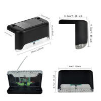 Lámpara Solar LED De Paso Para Exteriores Iluminación De Escaleras Y Paredes Decoración Para Patio Y Valla Pack De 1/4 - details 3
