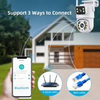 Cámara De Seguridad IP WIFI 8MP Con Doble Lente Y Pantalla Manual Visión Nocturna En Color PTZ Exterior Dominó HEE RAK - details 11