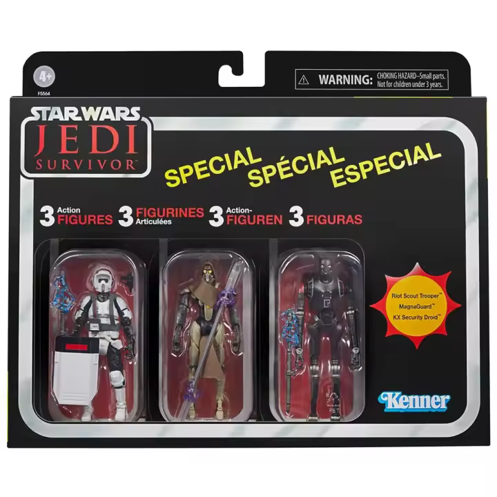 Star Wars Juego De Supervivencia De Jedi Grandes De La Colección Vintage Set De 3 Figuras - 1
