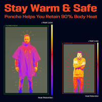 Poncho De Emergencia Térmico Para Camping Y Sobrevivencia Impermeable Y Resistente Al Viento Equipamiento De Supervivencia Para Exteriores - details 1