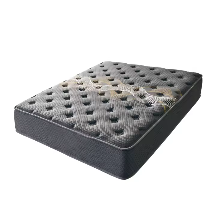 Colchón Muelles ensacados y Visco BLACK IMPERIAL - Grosor: 30 cm - Colchón hibrido - Firmeza Alta - Acogida progresiva, adaptabilidad en 11 zonas de confort, viscoelástica de alta densidad, tejido stretch transpirable, hipoalergénico, antiácaros. - 1