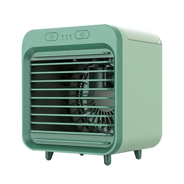 Mini refrigerador de Aire portátil, potente y Súper Silencioso, con 3 velocidades, recargable por USB y opción de refrigeración con Cubitos de Hielo para el hogar. - 1