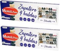 MAXELLPOWER Juego de 2 zapateros de 4 baldas, Organizador Zapatos, Zapatero metalico 4 baldas, estanteria Zapatos, Zapatero Entrada recibidor 62x23x67cm cada zapatero ( - details 5