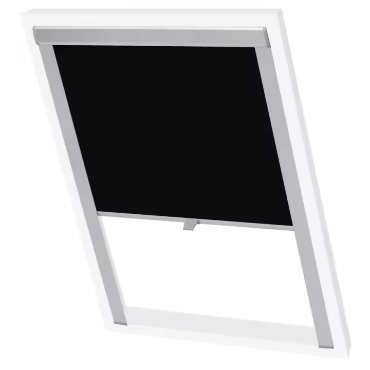 vidaXL Persiana Opaca Enrollable Tela y Marco de Aluminio Techo Ventana Color Gris,  Negro, y mas - 1