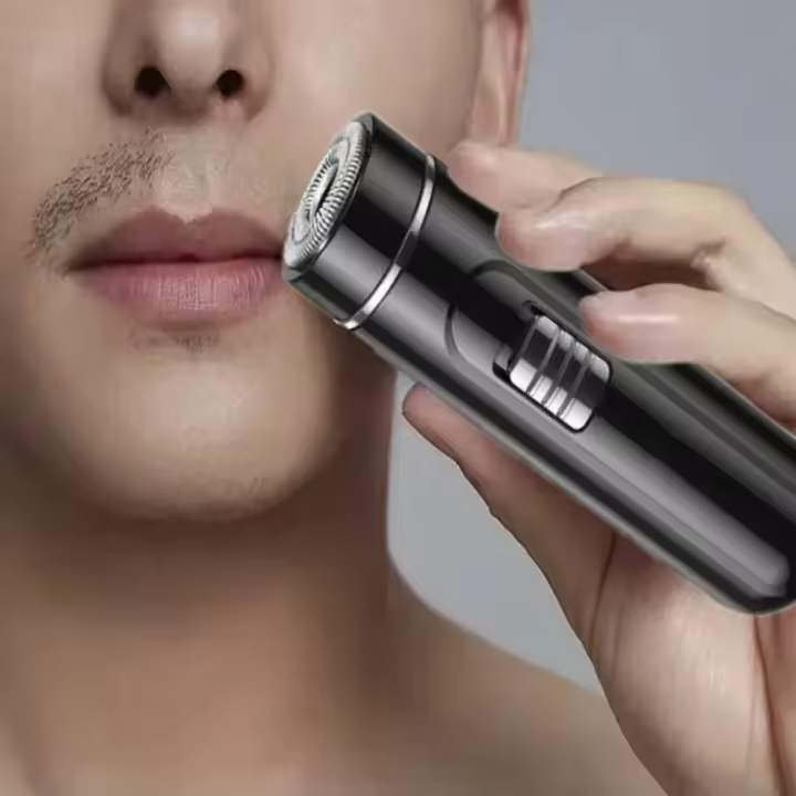 Afeitadora Eléctrica Compacta Y Conveniente Para Hombres - Recargable Por USB, Seco Y Húmedo, Fácil De Usar Con Un Botón - Perfecta Para El Hogar, Coche Y Viajes - 1