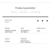 Lámpara De Pared Moderna Y Sencilla Para Cocina Y Sala De Estar Con Luz LED Decoración De Hogar Adecuada Para TV Y Dormitorio Iluminación Diaria - details 16