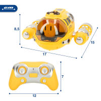 COLORBABY - Submarino teledirigido, 5 km/h, 25 m, Rotación 360º, Con luces de colores y spray de agua, 2.4 GH.z, mando sumergible, juguete acuático, juguete para el agua, regalo para niños, +6 años, radiocontrol, barco eléctrico control remoto - details 3