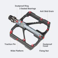 Pedales De Bicicleta PROMEND MTB/Road En Fibra De Carbono Ultraligeros Con 3 Rodamientos Antideslizantes Y Aluminio CNC Pedales Grandes Para Mountain Bike Y Road Bikes - details 8