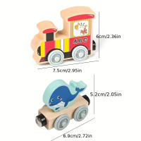 Juguetes De Madera Magnéticos Para Niños Montessori Set De Trenes De Colores Con Números Juguetes Educativos Para Niños Y Niñas Regalo De Cumpleaños O Navidad - details 8
