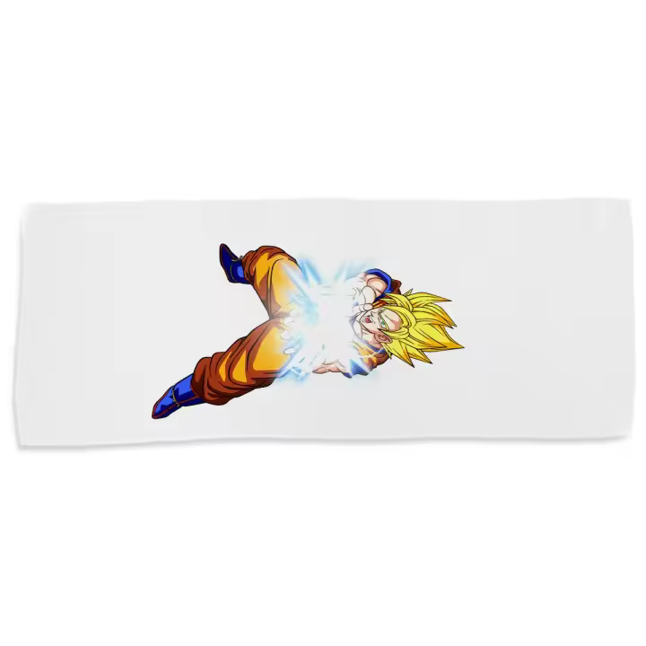 MERCHANDMANIA TOALLA MEDIANA GIMNASIO ABSORBENTE goku kame hame ha honda vital super guerrero suave con bolsita - 1