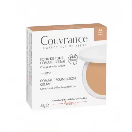 CREMA DE ROSTRO COMPACTA COLOR ARENA SPF 30 ACABADO MATE AVENE COUVRANCE - 1