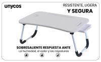 UNYCOS Mesa plegable auxiliar con cajón Ideal para ordenador portátil y libros - details 5