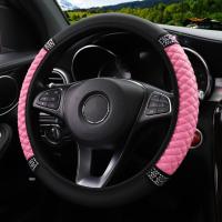 Cubierta De Volante De Coche Suave Con Trenzado Para 37-38 CM Antideslizante Con Anillo Interior Accesorio De Estilo Para Volante - details 4