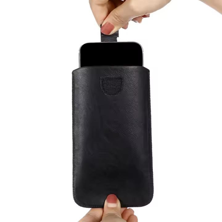 Funda De Teléfono De Cuero Ultrafina Universal Para Hombres Mochila De Cintura Para Smartphones De 4.7-5.2 Pulgadas Compatible Con iPhone Samsung Huawei Xiaomi LG - 1