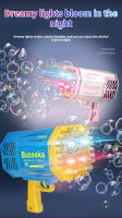 Pistola De Burbujas Para Niños Con 69 Orificios Máquina De Burbujas En Forma De Rocket Automática Con Luz Regalo De Fiesta Al Aire Libre - details 0
