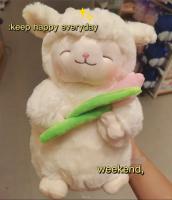 Muñeco De Peluche Kawaii Con Tulipán Y Oveja Blanca Suave Regalo Cute Para Cumpleaños Niños Juguetes De Peluche Educativos - details 3