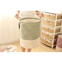 Cesta De Almacenamiento De Juguete Y Ropa Lavable Zakka Tamaños Variados Hecha De Lino Multifuncional Con Asa Pila Desmontable - details 3