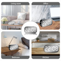 Reloj De Alarma Digital Con Luz Nocturna Dimmer De 5 Niveles Y Mostrador De Temperatura USB Moderno Para Dormitorio - details 6