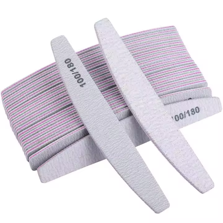 Lijas De Uñas Profesionales Reutilizables Doble Cara (100/180 Grit) Herramienta De Manicura Estilo De Uñas Combo De 5/10/25 - 1