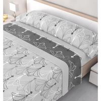 Mercatienda.es Sábanas Coralina Térmicas  200grs Karen Gris- Doble Perchado - Variedad de Medidas 200cm x 30cm de altura. - details 0