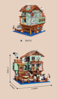 Bloques De Construcción Creativos De Pesca Casa De Pescadores Wharf Modelo Edificio Callejón Venta De Tienda Antigua Mini Bricks Juguete Para Niños - details 1