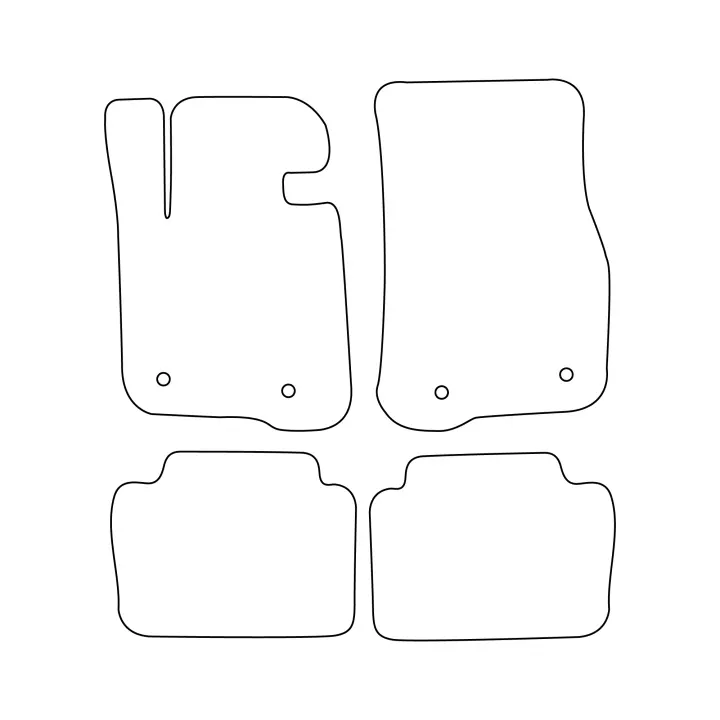 Juego de alfombrillas de terciopelo para BMW Serie 4 F32, F82 2013-2020 - acabado negro - 1