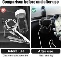 Portavasos de Agua para Camión Universal de Automóvil Posavasos para Coche Asiento Negro De Copa Universal Multifuncional Ganchos Copa para Teléfono Vaso de Agua Taza de Café(2 Piezas) - details 2