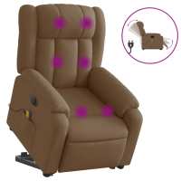 vidaXL Sillón de masaje eléctrico reclinable elevable tela Gris claro, Gris oscuro, Negro Sillon Dormitorio Sillon Comodos Silla Relax Sillón Sofá - details 6