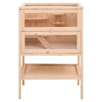 vidaXL Jaula para hámster madera maciza abeto 55x40x80 cm - details 3