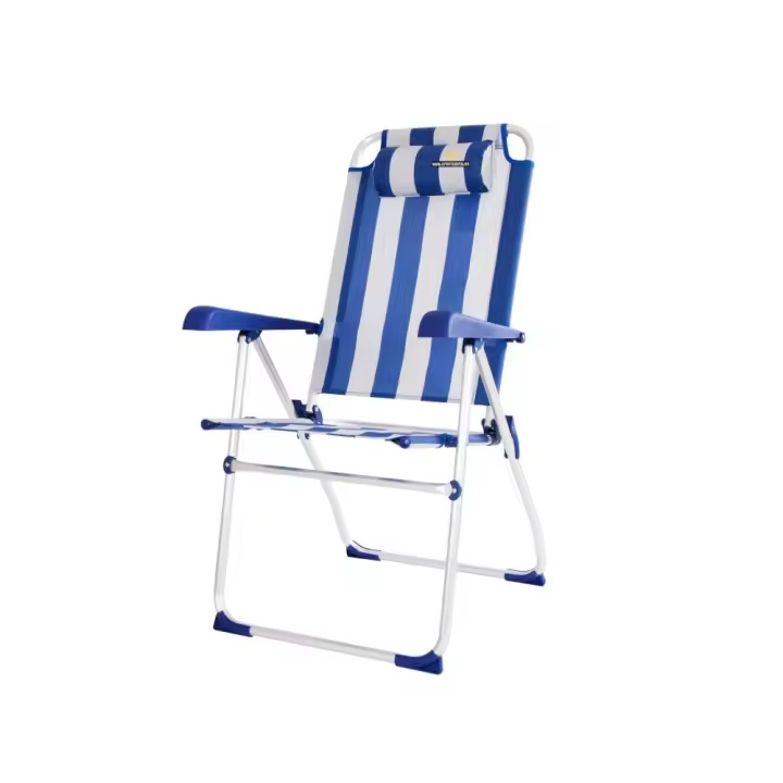 Silla VITA 2081-3 (Marinera) - Silla de Playa Plegable con reposabrazos y 8 Posiciones - CREVICOSTA QUALITY MARK MARCAS DE CALIDAD - 1