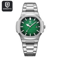 Reloj De Pulsera Cuarzo Lujo QINGXIYA Para Hombre Resistente Al Agua Con Fecha Y Manos Luminosas Acero Inoxidable Cuadrado - details 8
