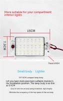 Barra De Luz Interior Para RV Camper Barco Con Interruptor ON/OFF 48 LEDs De Alta Brillo 12-85V Lámpara De Lectura Para Camiones - details 1