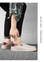 Zapatos Casuales Para Hombre Mocasines De Lona Cómodos Y Antideslizantes Zapatillas Suaves Para Caminar Ideal Para Verano - details 5