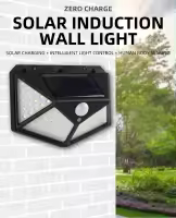 Lámpara De Pared Solar 100LED Impermeable Con Sensor De Movimiento Luz Solar Para Decoración De Jardín Y Vallas - details 0