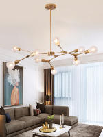 Lámpara De Techo Moderna Y Minimalista Ajustable En Ángulo Negro/Oro Chandelier Pendente Iluminación Metal E27 Fuente De Alimentación DC - details 18