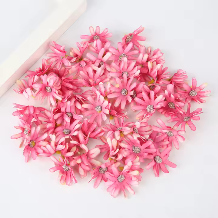 10/20/50Pcs Flores Artificiales De Girasol Mini 4cm Cabezas De Flor De Seda Para Decoración De Casamiento Y Hogar Accesorios Para Corona De Novia - 1