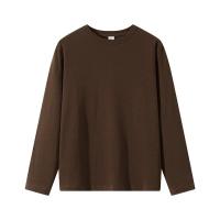Camiseta Larga De Algodón Pesada 300g Para Hombres Y Mujeres Estilo Coreano Suéter Suelto Blanco Top Para Primavera Otoño - details 17