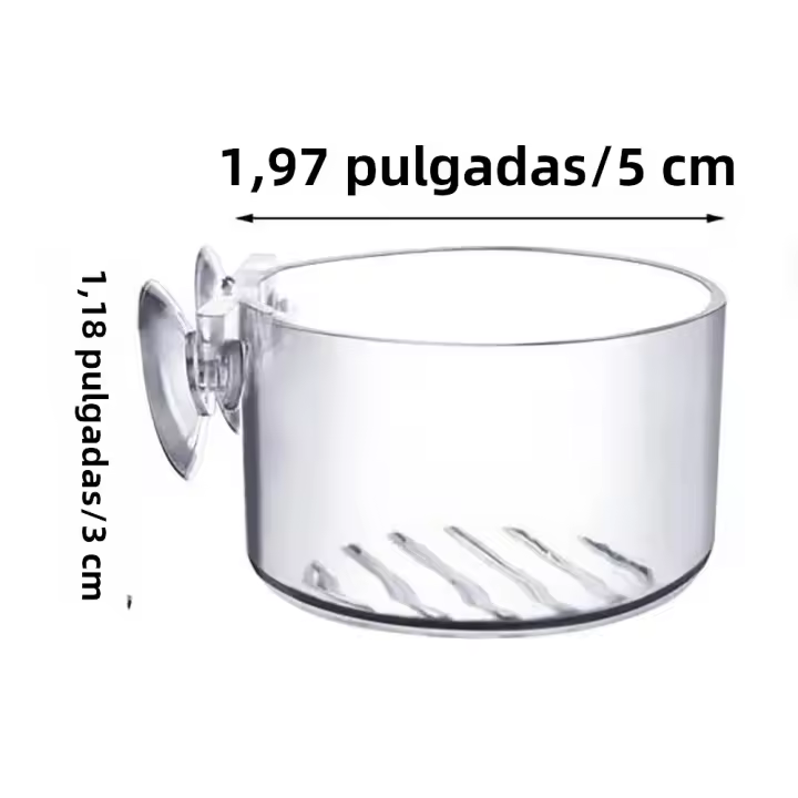 1PC Decoración De Acuario Planta En Vaso De Acrílico Con Soporte De Absorción Para Río Rojo Alimento Para Peces En Tanque Vaso De Jardinería - 1