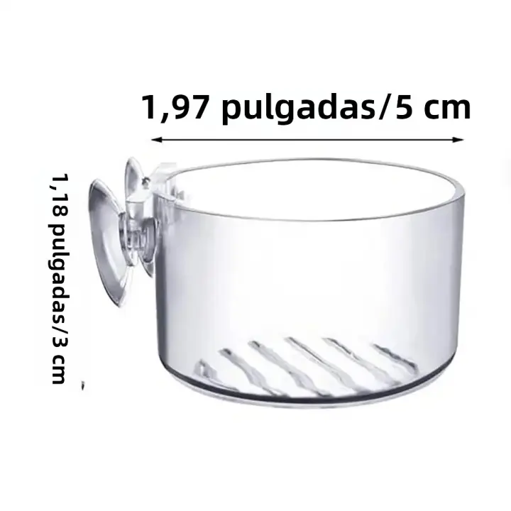 1PC Decoración De Acuario Planta En Vaso De Acrílico Con Soporte De Absorción Para Río Rojo Alimento Para Peces En Tanque Vaso De Jardinería - 1