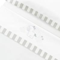 Interbaby Juego De Sábanas para Cuna 60 X 120 Cm, Bebe Primavera, Verano y Otoño Tipo 100% Algodón Extrasuave Fafricado en España - Mibebestore(bajera+encimera+funda Almohada+Broche Chupetero) - Unicornio Nubes Blanco/Gris - details 1