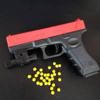 Pistola De Juguete Con Laser G17 Manual Carga De Bala Suave Para Niños Y Adultos Regalo De Cumpleaños Juego De Tiro Al Aire Libre - details 2