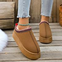 Nuevos Zapatos De Lana Para Mujer 2024 Botas De Nieve Con Plataforma Antideslizante Botas De Invierno Para Exteriores Cómodas Y Calientes Talla True Fit Material De Suela TPU - details 5