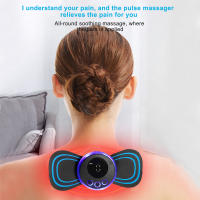 Masajeador De Cuello EMS Portátil Estimulador Muscular Piel Amigable Con Pulso TENS Alivio Del Dolor Herramienta De Masaje Para Cervical Y Espalda - details 0