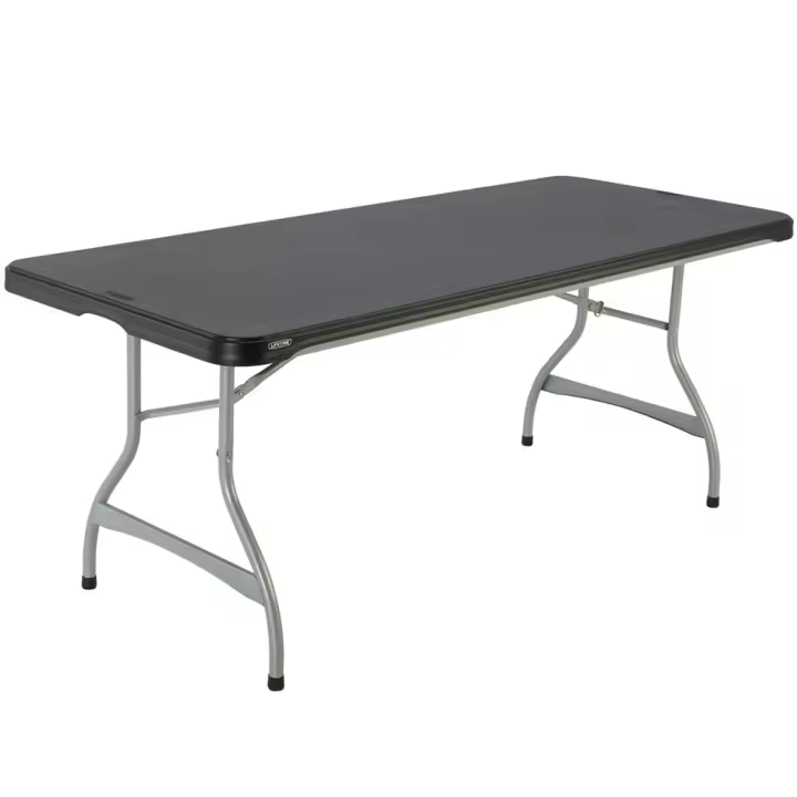 Mesa rectangular plegable negra Lifetime 182X76X73,5 cm (Color Baby 92119) - 1
