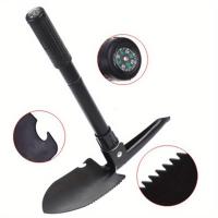 Shovel De Sobrevivencia Compacta 5-en-1 En Acero Inoxidable Durable Con Compas Lámina Y Abrebotellas Para Aventuras Al Aire Libre - details 6