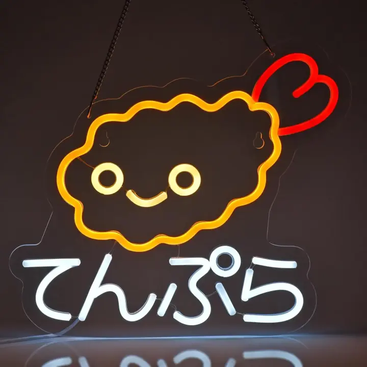 Signo De Neón Tempura Para Decoración De Pared Luz LED Japonesa Para Negocios Iluminación Para Casa Barra Cocina Restaurante - 1