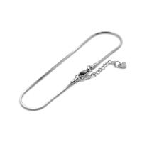Pulsera De Tobillo Clásica En Color Plata Con Cadena De Serpiente Para Hombres Y Mujeres Accesorio De Sandalias De Acero Inoxidable 304 Longitud 23cm - details 2