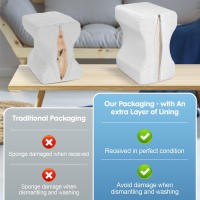 Almohada De Espuma De Memoria Para El Rodallete Orthopedic Sciatica Soporte De Espalda Y Piernas Para Duermen De Lado Durante La Embarazo - details 2