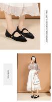 Zapatos Planos Retro Para Mujer De Cuero Suave Francés Estilo Small Fragrant Punta De Dedo Zapatos Planos Con Suela Suave Para Verano Casual - details 4