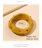 Pulsera De Cuff Retro Clásica Para Mujer Joyería De Moda Con Cristales Y Geometría Irregular Pulsera De Charms Para Damas Tendencia Nueva - details 2